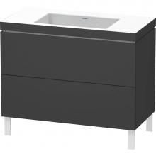 Duravit LC6938N4949 - L-Cube Two Drawer C-Bonded Floorstanding Vanity Kit Graphite