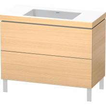 Duravit LC6938N7171 - L-Cube Two Drawer C-Bonded Floorstanding Vanity Kit Mediterranean Oak