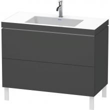 Duravit LC6938O4949 - L-Cube Two Drawer C-Bonded Floorstanding Vanity Kit Graphite