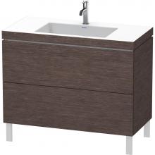 Duravit LC6938O7272 - L-Cube Two Drawer C-Bonded Floorstanding Vanity Kit Dark Brushed Oak