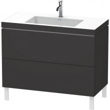 Duravit LC6938O8080 - L-Cube Two Drawer C-Bonded Floorstanding Vanity Kit Graphite