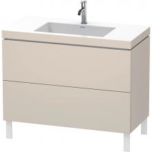 Duravit LC6938O9191 - L-Cube Two Drawer C-Bonded Floorstanding Vanity Kit Taupe