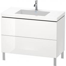 Duravit LC6938N9090 - Duravit L-Cube Two Drawer C-Bonded Floorstanding Vanity Kit Flannel Gray