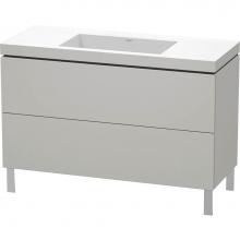 Duravit LC6939N0707 - L-Cube Two Drawer C-Bonded Floorstanding Vanity Kit Concrete Gray