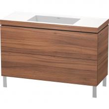 Duravit LC6939N7979 - L-Cube Two Drawer C-Bonded Floorstanding Vanity Kit Walnut