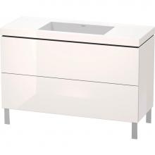 Duravit LC6939N8585 - L-Cube Two Drawer C-Bonded Floorstanding Vanity Kit White