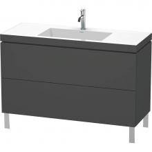 Duravit LC6939O4949 - L-Cube Two Drawer C-Bonded Floorstanding Vanity Kit Graphite