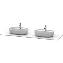 Duravit LU9467B1717 - Luv Console with Two Sink Cut-Outs White