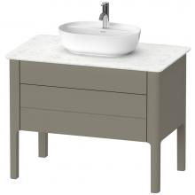 Duravit LU956909292 - Luv One Drawer Floorstanding Vanity Unit Stone Gray