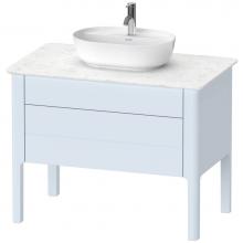 Duravit LU956909797 - Duravit Luv Floor Standing Vanity Unit  Light Blue Satin Matte