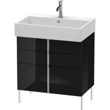 Duravit VA658604040 - Duravit Vero Air Floor Standing Vanity Unit  Black High Gloss