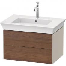 Duravit WT434107760 - White Tulip Wall-Mounted Vanity Unit American Walnut Solid/Taupe Satin Matte