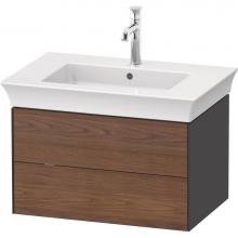 Duravit WT4341077H1 - White Tulip Wall-Mounted Vanity Unit American Walnut Solid/Graphite High Gloss