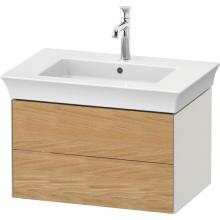 Duravit WT43410H539 - White Tulip Wall-Mounted Vanity Unit Natural Oak Solid/Nordic White Satin Matte