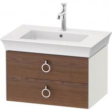 Duravit WT435107736 - White Tulip Wall-Mounted Vanity Unit American Walnut Solid/White Satin Matte