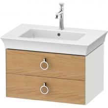 Duravit WT43510H536 - White Tulip Wall-Mounted Vanity Unit Natural Oak Solid/White Satin Matte