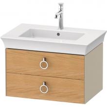 Duravit WT43510H5H3 - White Tulip Wall-Mounted Vanity Unit Natural Oak Solid/Taupe High Gloss