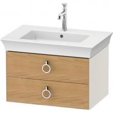 Duravit WT43510H5H4 - White Tulip Wall-Mounted Vanity Unit Natural Oak Solid/Nordic White High Gloss