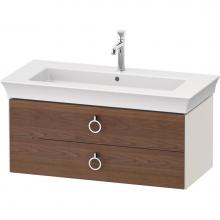 Duravit WT435207739 - White Tulip Wall-Mounted Vanity Unit American Walnut Solid/Nordic White Satin Matte