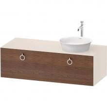 Duravit WT4982R77H4 - White Tulip Wall-Mounted Vanity Unit American Walnut