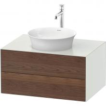 Duravit WT498507736 - White Tulip Wall-Mounted Vanity Unit American Walnut Solid/White Satin Matte