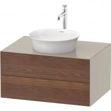 Duravit WT498507760 - White Tulip Wall-Mounted Vanity Unit American Walnut Solid/Taupe Satin Matte