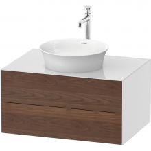 Duravit WT498507785 - White Tulip Wall-Mounted Vanity Unit American Walnut Solid/White High Gloss