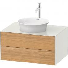 Duravit WT49850H536 - White Tulip Wall-Mounted Vanity Unit Natural Oak Solid/White Satin Matte