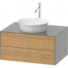 Duravit WT49850H592 - White Tulip Wall-Mounted Vanity Unit Natural Oak Solid/Stone Gray Satin Matte