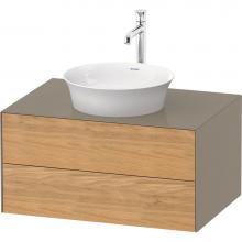 Duravit WT49850H5H2 - White Tulip Wall-Mounted Vanity Unit Natural Oak Solid/Stone Gray High Gloss