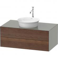 Duravit WT498607792 - White Tulip Wall-Mounted Vanity Unit American Walnut Solid/Stone Gray Satin Matte