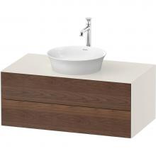 Duravit WT4986077H4 - White Tulip Wall-Mounted Vanity Unit American Walnut Solid/Nordic White High Gloss