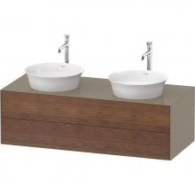 Duravit WT4988B77H2 - White Tulip Wall-Mounted Vanity Unit American Walnut