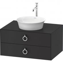 Duravit WT499005858 - White Tulip Wall-Mounted Vanity Unit Graphite Satin Matte