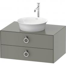 Duravit WT499009292 - White Tulip Wall-Mounted Vanity Unit Stone Gray Satin Matte