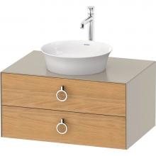 Duravit WT49900H560 - White Tulip Wall-Mounted Vanity Unit Natural Oak Solid/Taupe Satin Matte