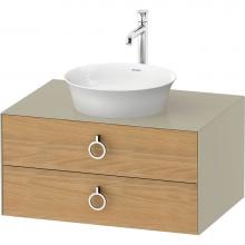 Duravit WT49900H5H3 - White Tulip Wall-Mounted Vanity Unit Natural Oak Solid/Taupe High Gloss