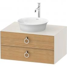 Duravit WT49900H5H4 - White Tulip Wall-Mounted Vanity Unit Natural Oak Solid/Nordic White High Gloss