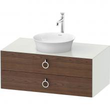 Duravit WT499107736 - White Tulip Wall-Mounted Vanity Unit American Walnut Solid/White Satin Matte