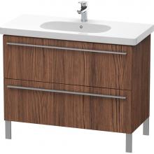 Duravit XL651702121 - Duravit X-Large Two Drawer Floorstanding Vanity Unit Walnut Dark