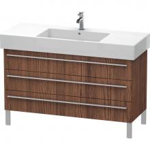 Duravit XL655502121 - Duravit X-Large Three Drawer Floorstanding Vanity Unit Walnut Dark