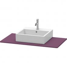 Duravit XS060E09494 - Duravit XSquare Console with One Sink Cut-Out Aubergine