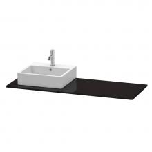 Duravit XS060GL4040 - Duravit XSquare Console with One Sink Cut-Out Black