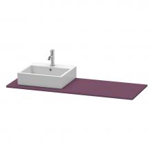 Duravit XS060GL9494 - Duravit XSquare Console with One Sink Cut-Out Aubergine