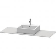 Duravit XS060GM3939 - Duravit XSquare Console with One Sink Cut-Out Nordic White