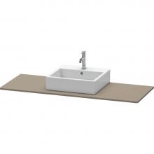 Duravit XS060GM9090 - Duravit XSquare Console with One Sink Cut-Out Flannel Gray