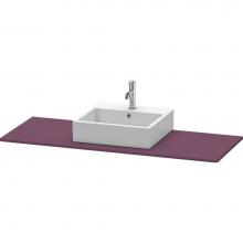 Duravit XS060GM9494 - Duravit XSquare Console with One Sink Cut-Out Aubergine