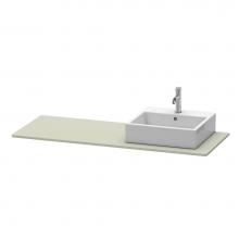 Duravit XS060GR6060 - Duravit XSquare Console with One Sink Cut-Out Taupe