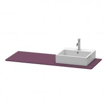 Duravit XS060GR9494 - Duravit XSquare Console with One Sink Cut-Out Aubergine