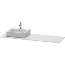 Duravit XS060HL3636 - Duravit XSquare Console with One Sink Cut-Out White